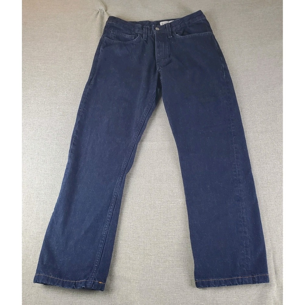 Gustin Jeans Mens 28X27 Blue Straight Denim  Button Fly
